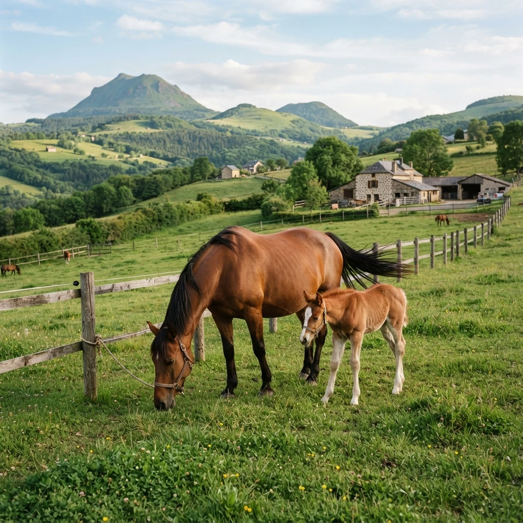 Élevage de chevaux au Au repaire de Bona, Saint-Privat-d'Allier